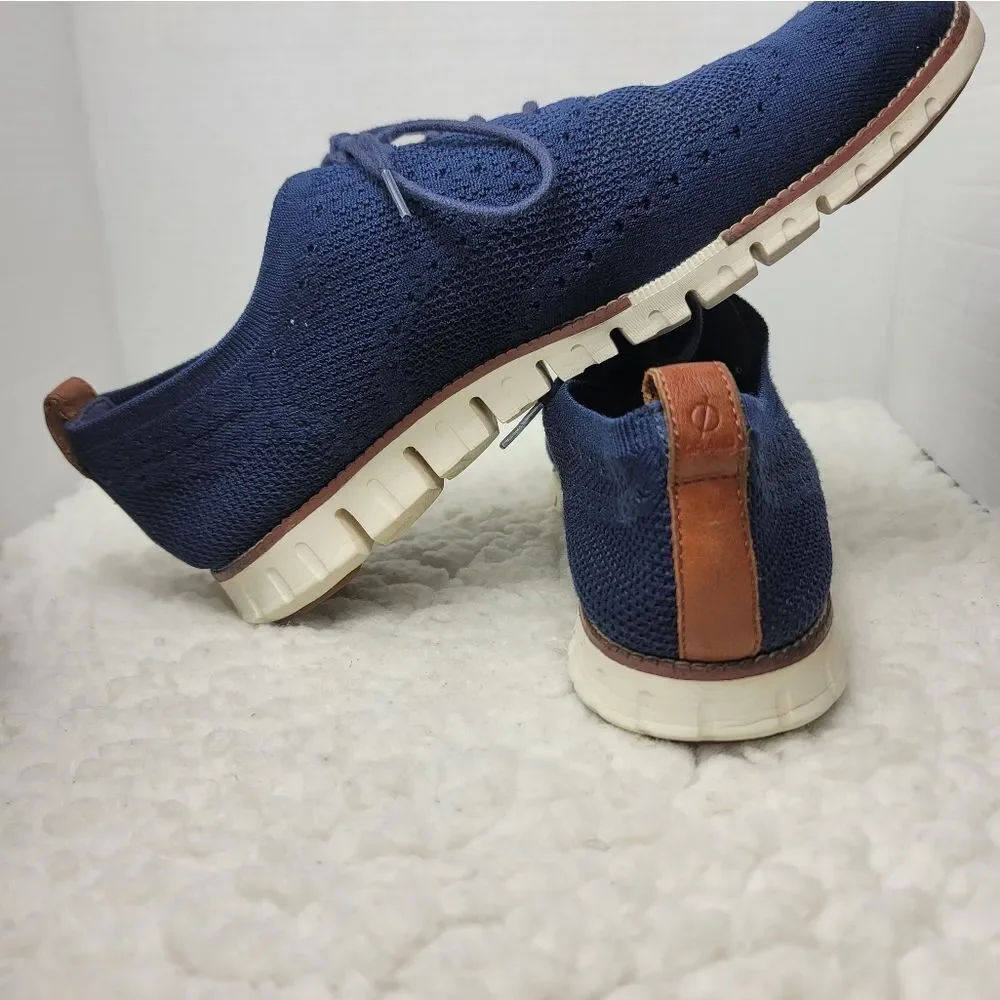 Cole Haan Zerogrand Mens Size 13 Blue Stitchlite Wingtip Oxford Shoes C24947
